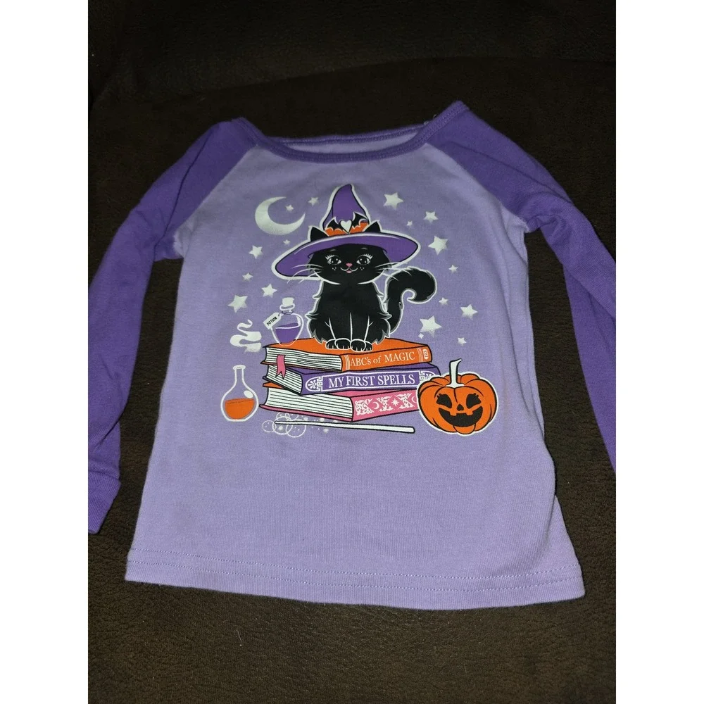Pj place children's place fall autumn Halloween cat witch pajamas 18 24 months